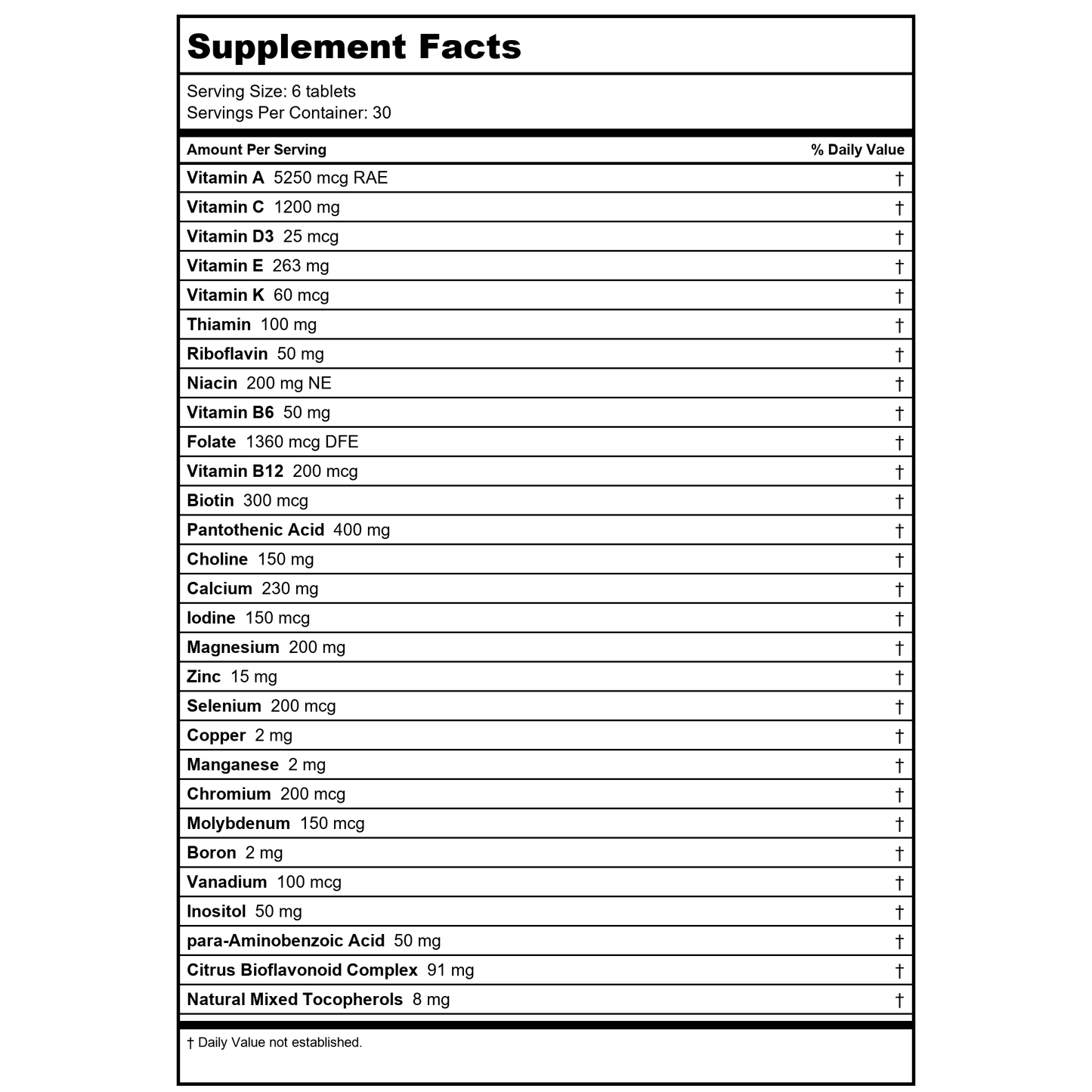 Klaire Labs MultiThera 1 Iron Free 180 Tablets