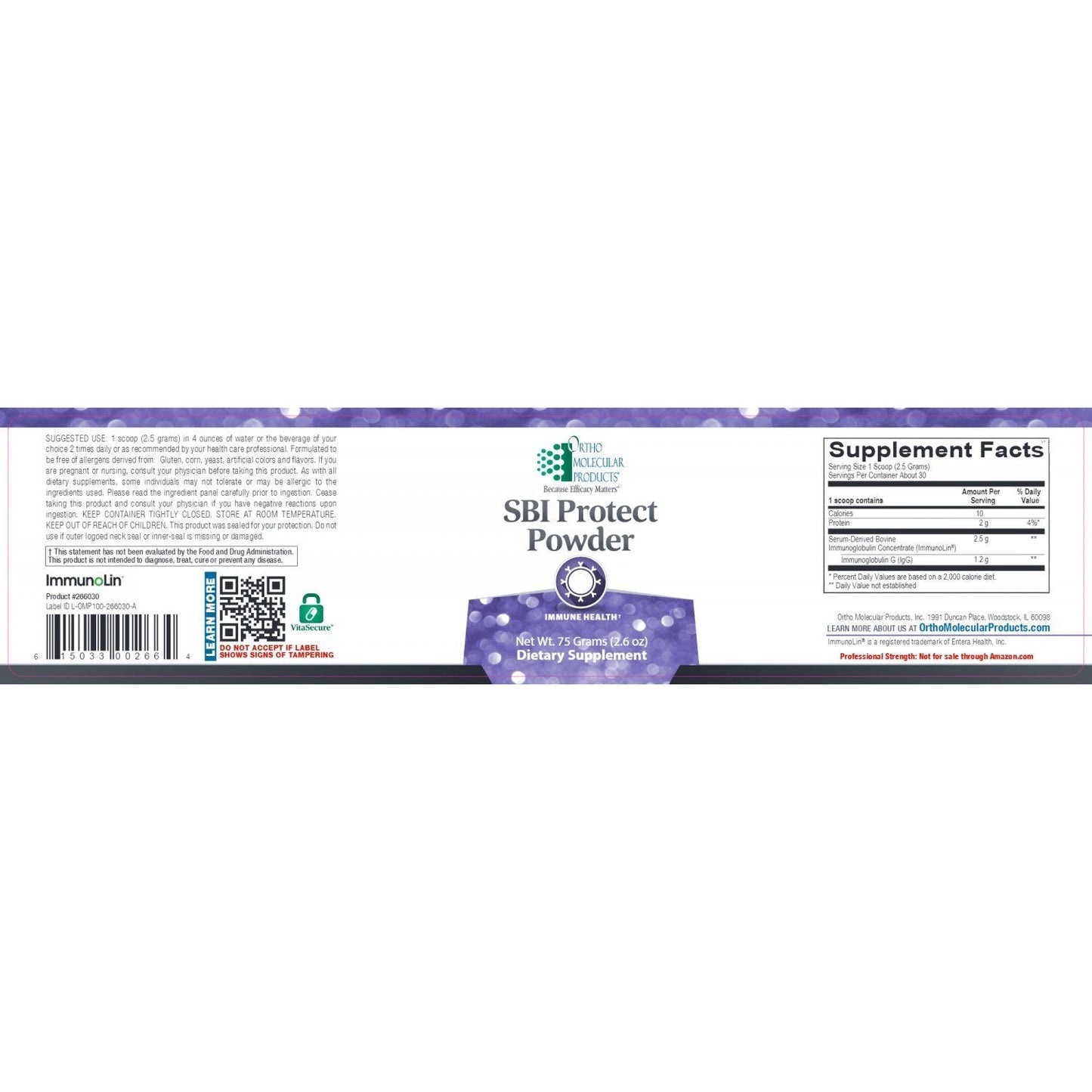 Ortho Molecular SBI Protect Powder 2.6 oz
