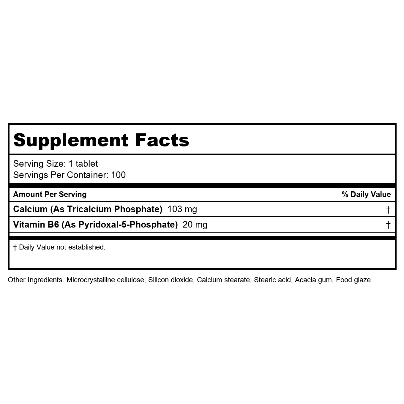 Ecological Formulas Pyridoxal-5-Phosphate 100 Tablets