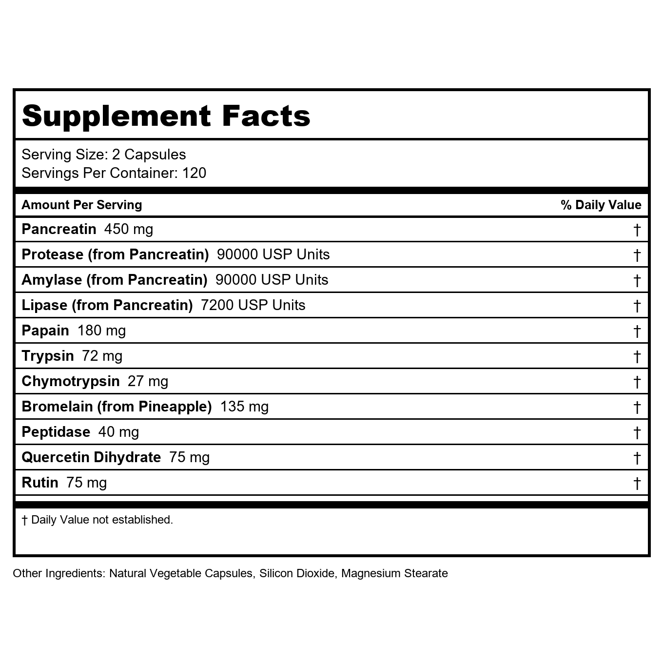 Ortho Molecular Vascuzyme 240 Capsules