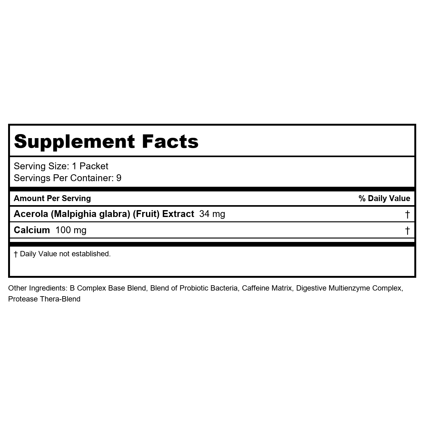 Ortho Molecular Soft Tissue Support Pack 9 Packets