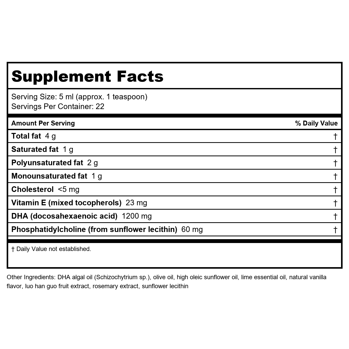 Apex Energetics Brain-E DHA 1200 TG 90 Softgels - K114