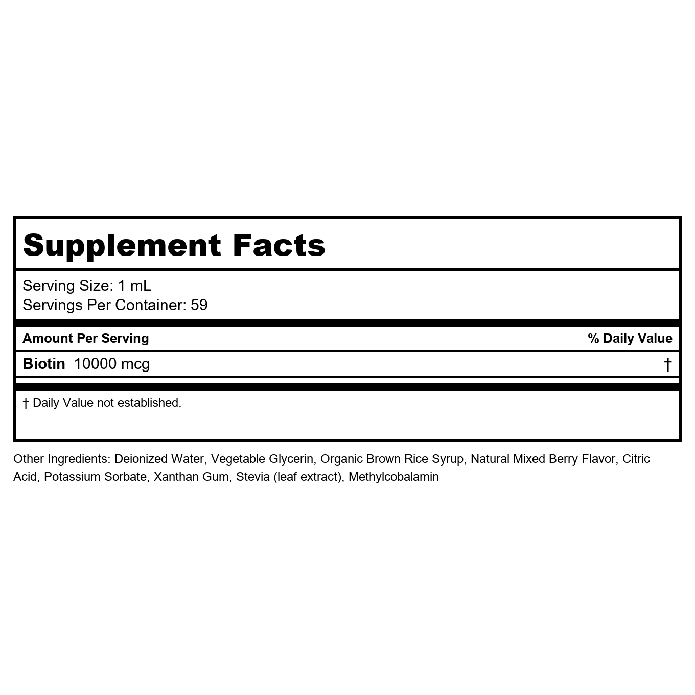 KAL Ultra Biotin DropIns 10000 mcg 2oz - PN