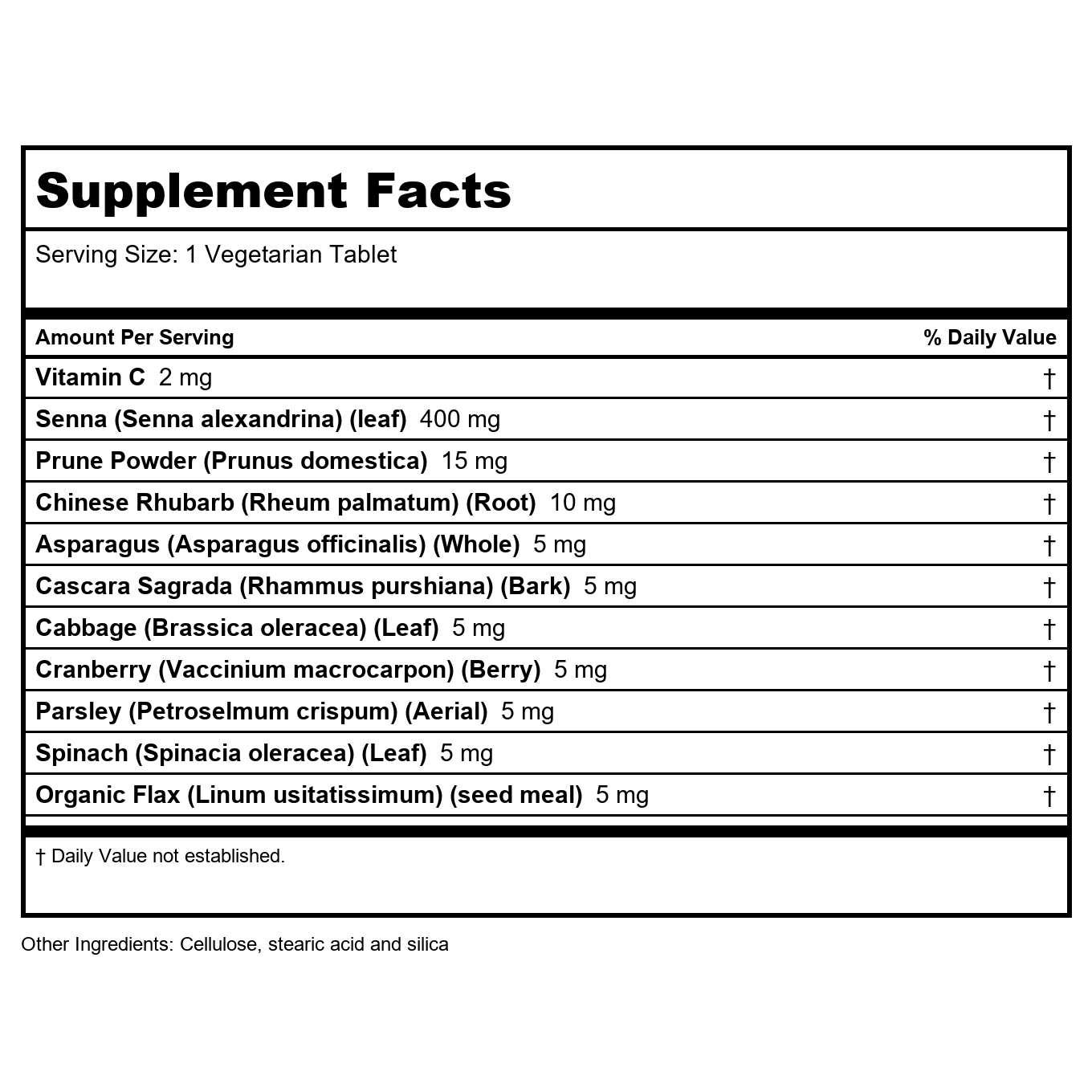 Nature's Life Herbs & Prunes 100 Vtabs PN
