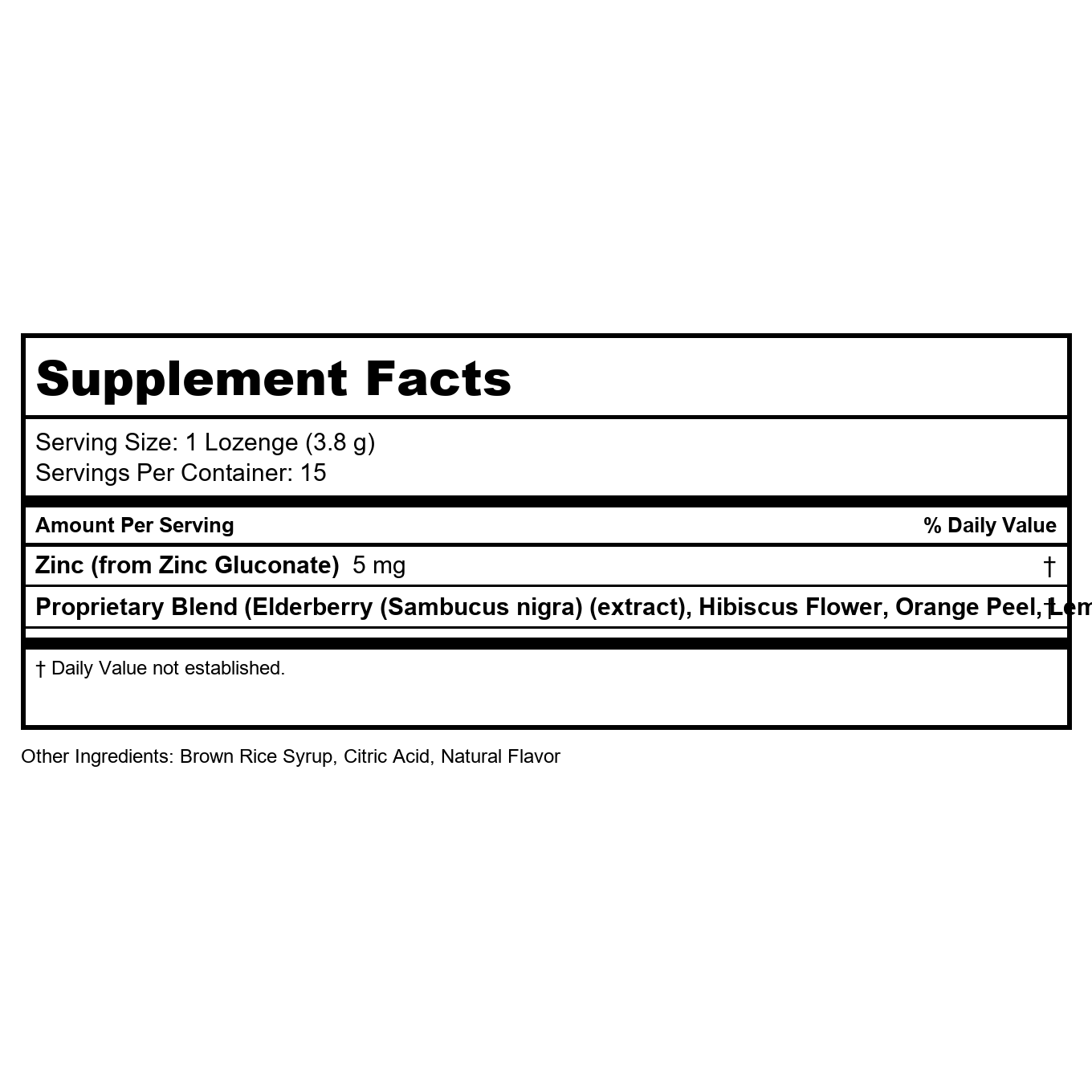 Zand HerbalLozenge Elderberry Zinc 5mg 15 Lozenges 9