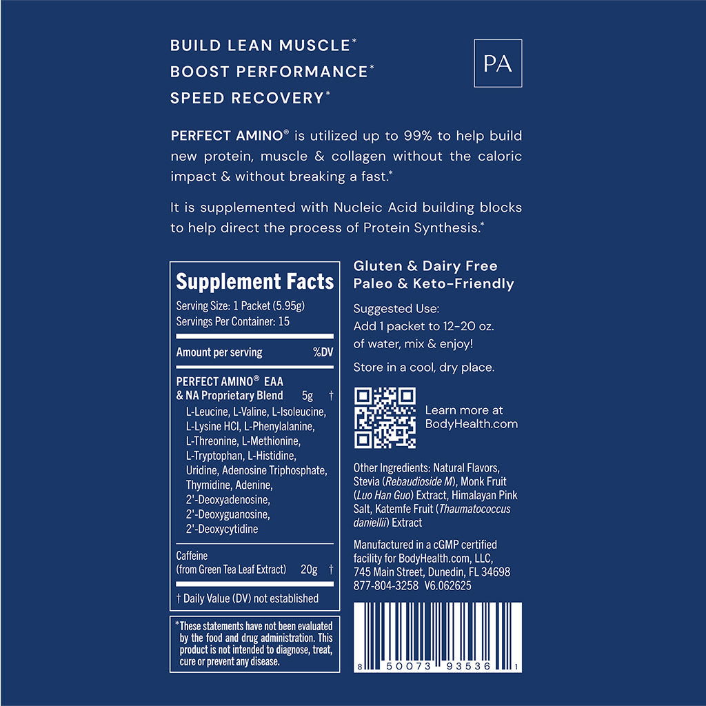 BodyHealth PerfectAminoXP Mocha Boost 186 Grams 30 Servings