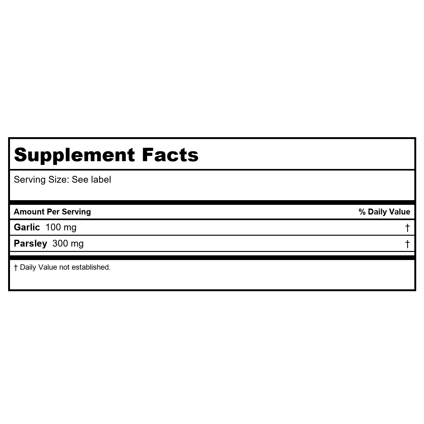 Thompson Garlic & Parsely 90 Vcaps PN