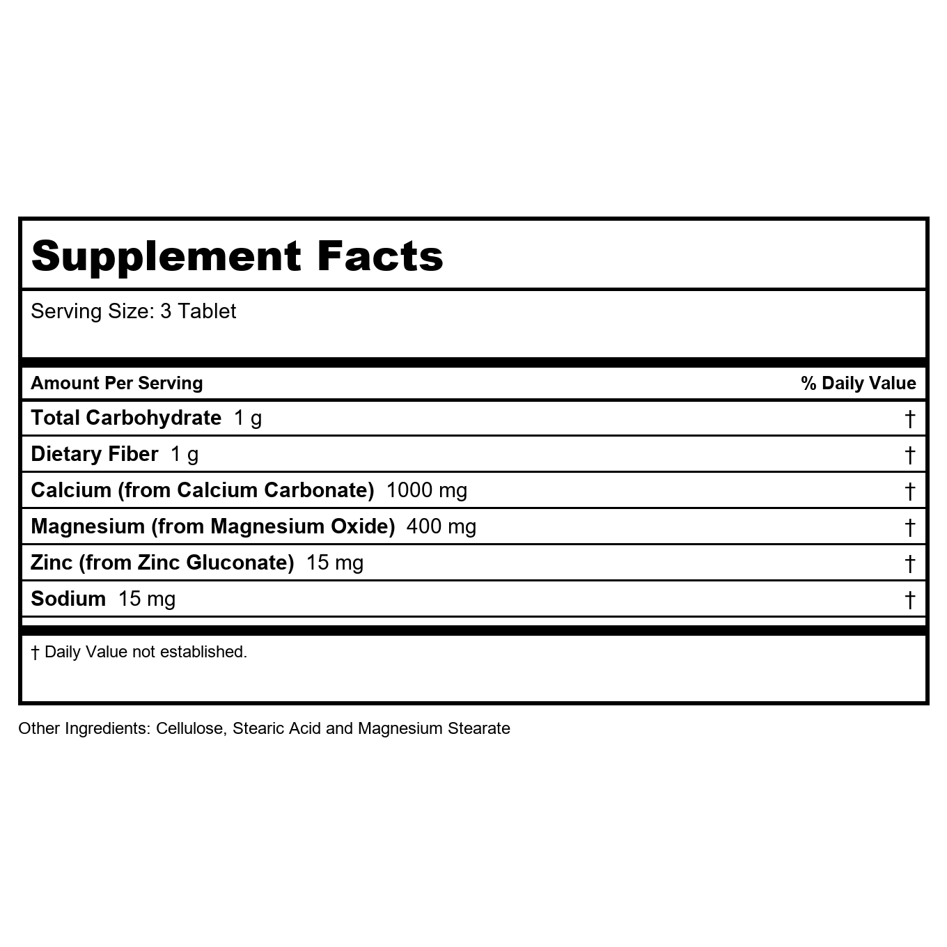 KAL Cal/Mag/Zinc 250 Tablets