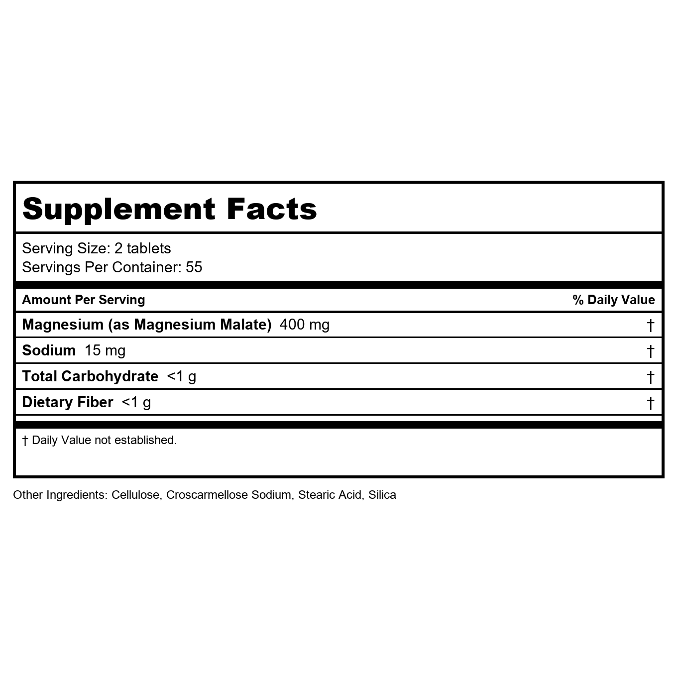 Thompson Magnesium Malate 400mg 120 Tablets