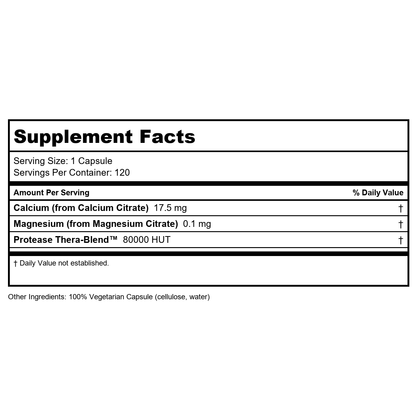 Enzyme Science Serrapeptase Pro 120 Vcap