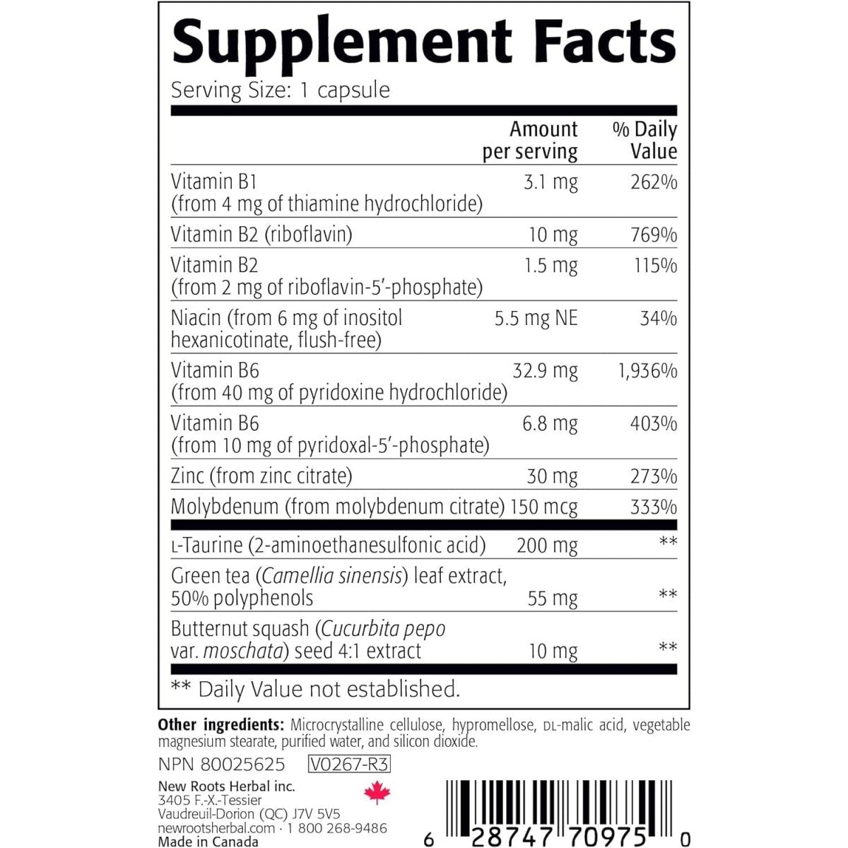 New Roots Herbal Ultra Zinc 30 mg 90 Capsules
