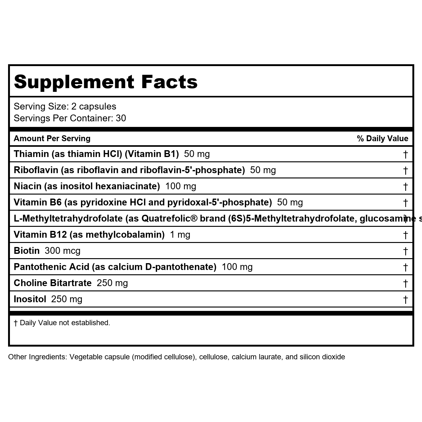 Vitamins & Minerals Active B-Complex Dairy Free