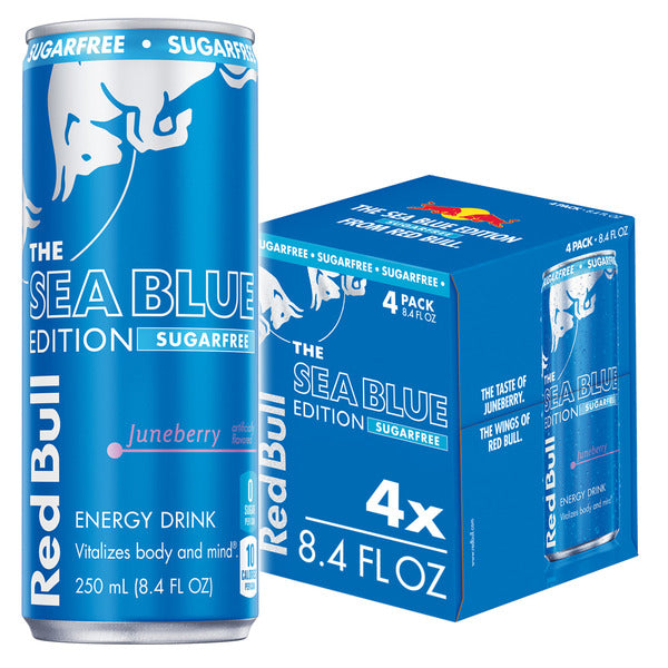 Red Bull Sea Blue Edition Sugarfree Energy Drink Can