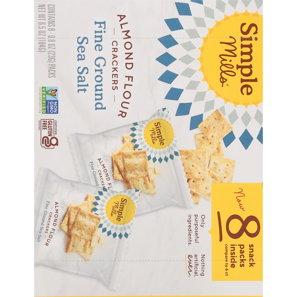 Simple Mills Crackers, Fine Ground Sea Salt, Almond Flour