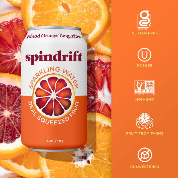 Spindrift Unsweetened Blood Orange Tangerine Sparkling Water