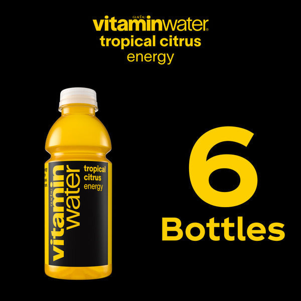 Vitaminwater Energy Tropical Citrus Flavored Water Beverage Bottles