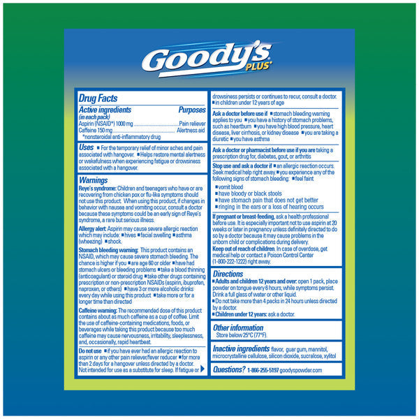 Goody Pain Relief Powders Goody's Plus Strawberry Citrus