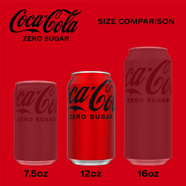 Coca Cola Zero Sugar Soda Fridge Pack Cans