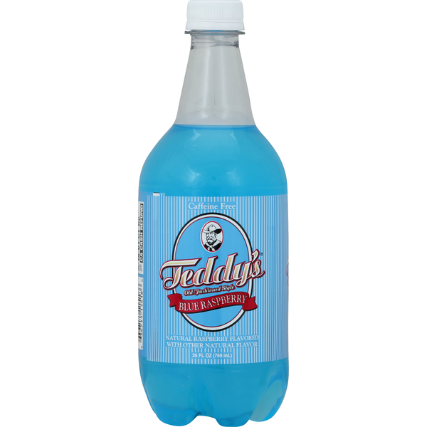 Teddys Soda, Blue Raspberry, Caffeine Free, Old Fashioned Style