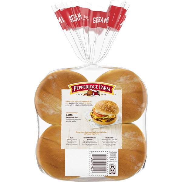 Pepperidge Farm Sesame Topped Hamburger Buns