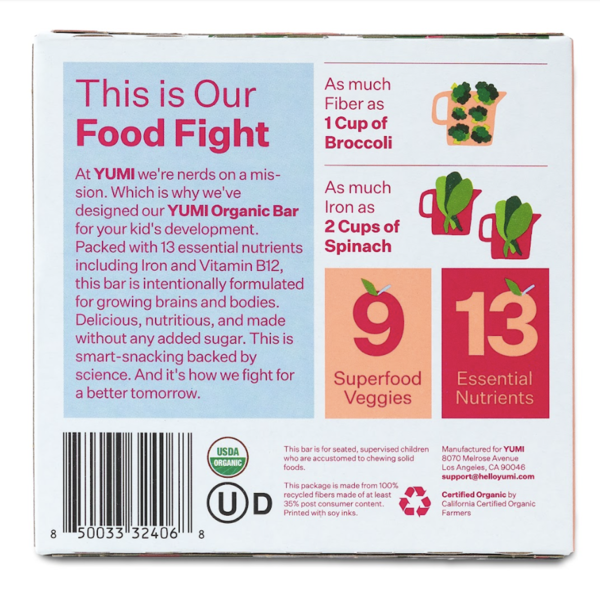 Yumi Strawberry & Rhubarb Organic Bar