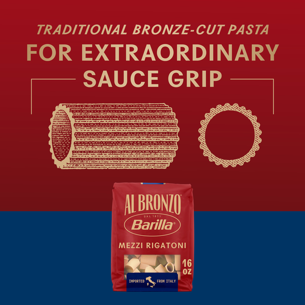 Barilla Al Bronzo Mezzi Rigatoni Pasta