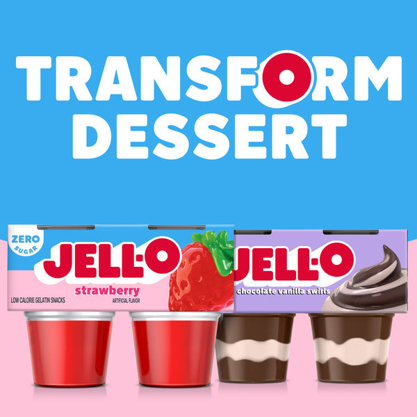 Jell-O Strawberry Sugar Free Refrigerated Gelatin
