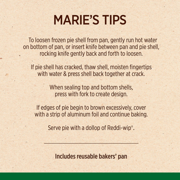 Marie Callender's Deep Dish Pastry Pie Shells Frozen Pie Crust