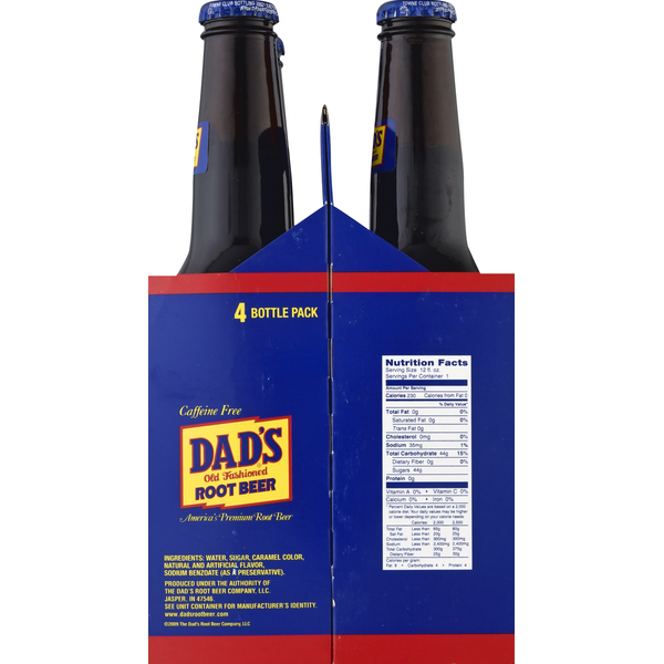 Dad's Root Beer Old Fashioned Root Beer, Caffeine Free