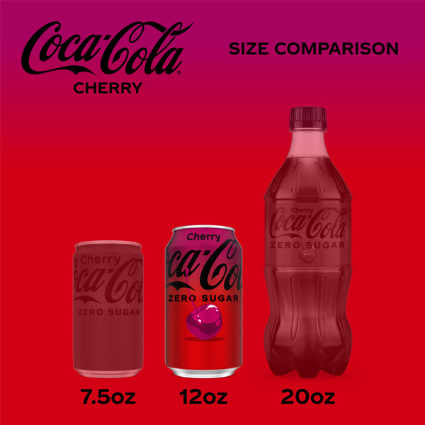Coca Cola Zero Sugar Cherry Soda Fridge Pack Cans