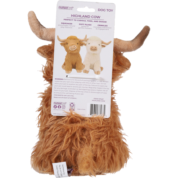 Multipet International Highland Cow Dog Toy