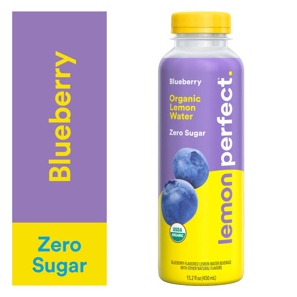 Lemon Perfect Blueberry, Flavored Lemon Water Organic Zero Sugar