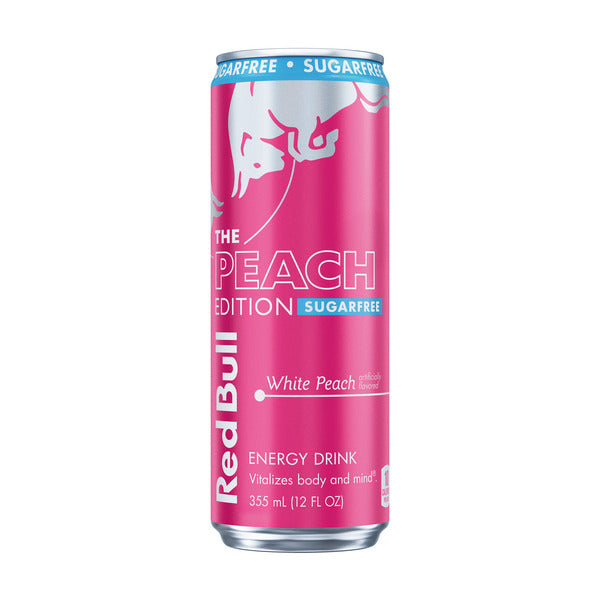 Red Bull Peach Edition Sugarfree White Peach Energy Drink Can