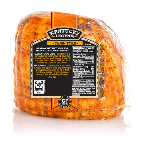Kentucky Legend Quarter Sliced, Cajun Style Boneless Turkey Breast