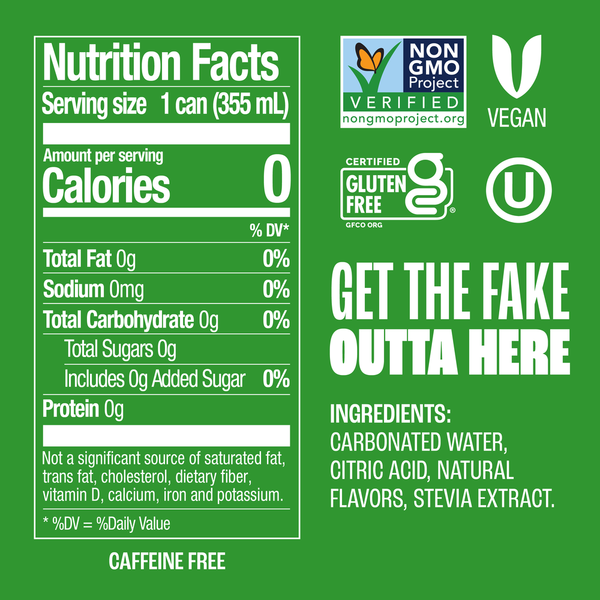 Zevia Soda, Lemon Lime Twist, Zero Sugar, 6 Pack