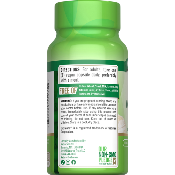 Nature's Truth Lions Mane Veggie Capsules