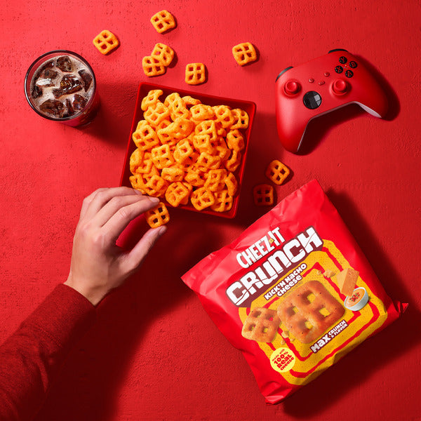 Cheez-It Crunch Kick'n Nacho Cheese Cheesy Baked Snacks, Lunch Snacks, 6.5 oz