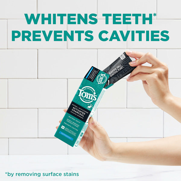 Tom's of Maine Natural Activated Charcoal Toothpaste With Fluoride