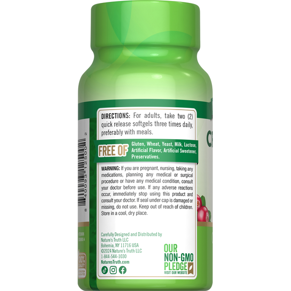 Nature's Truth Cranberry + Vit C 150 Softgels