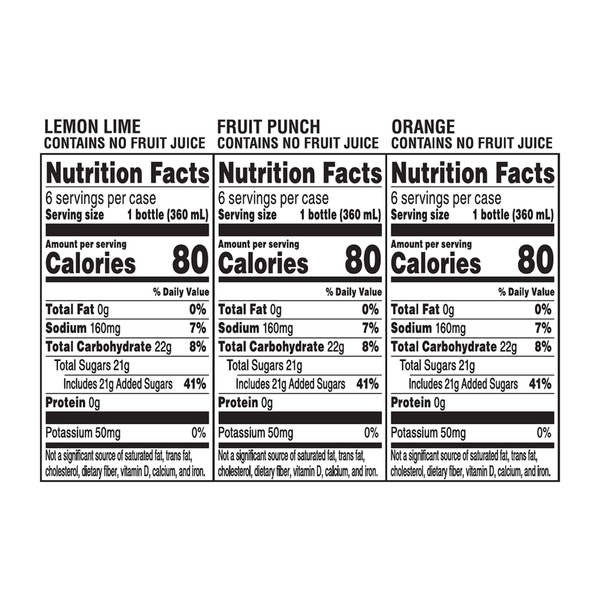 Gatorade Thirst Quencher, Lemon Lime, Fruit Punch, Orange, 18 Pack