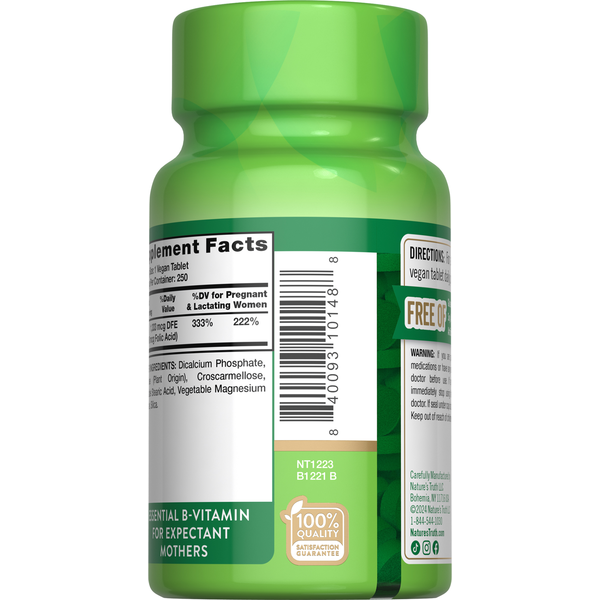 Nature's Truth Folic Acid Tablets