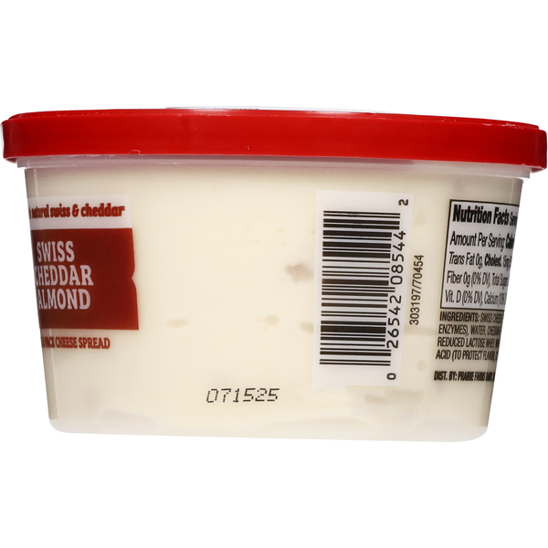 Shullsburg Creamery Cheese Spread, Swiss Cheddar Almond, Cold Pack
