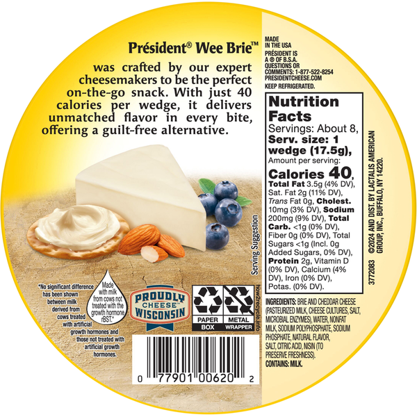 Président Wee Brie snack portions