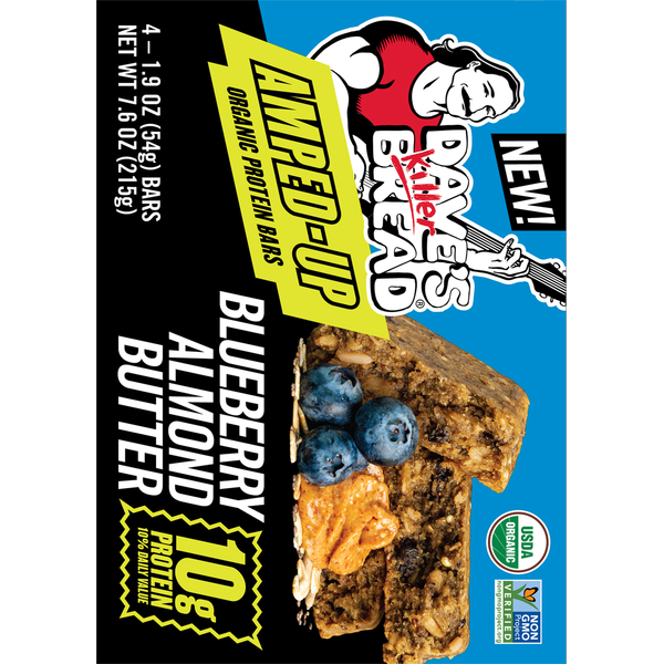 Dave's Killer Bread Organic Amped-Up Blueberry Almond Butter Protein Bars
