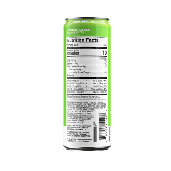 ZOA Zero Sugar Green Apple Energy Drink