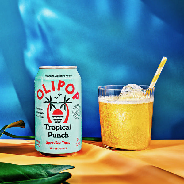 OLIPOP Prebiotic Soda, Tropical Punch