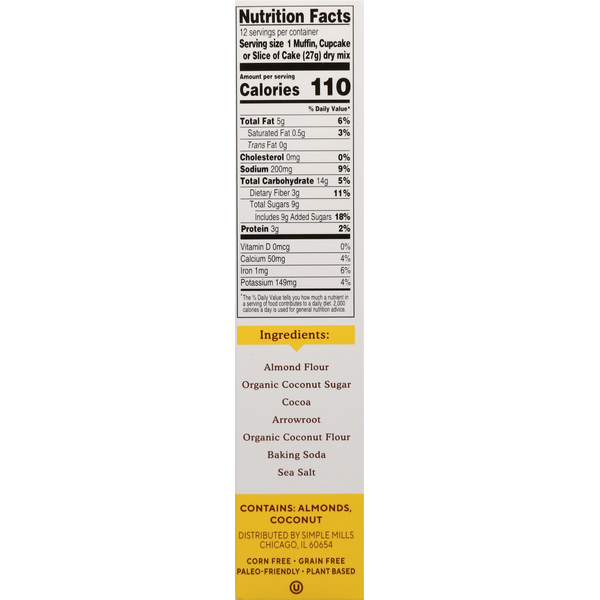 Simple Mills Almond Flour Baking Mix Chocolate Muffin & Cake