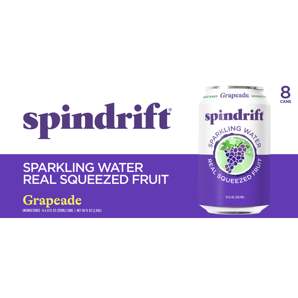 Spindrift Unsweetened Grapeade Sparkling Water