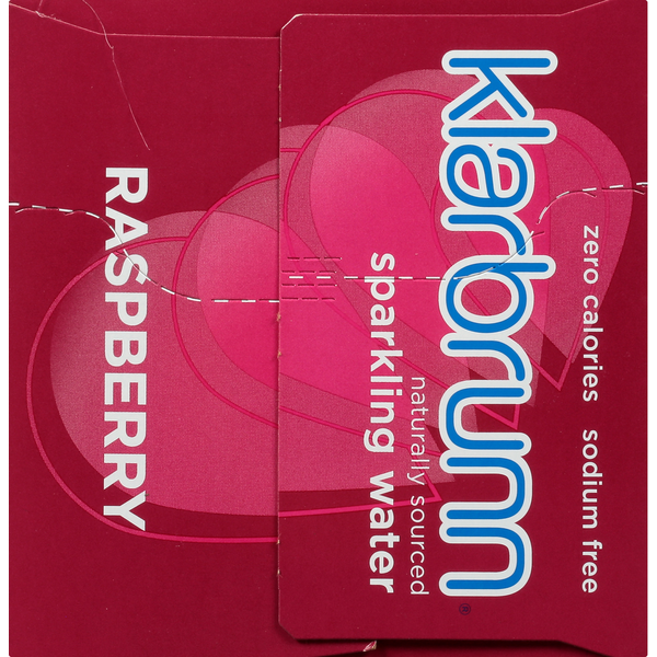 Klarbrunn Sparkling Water, Raspberry, 12 Pack