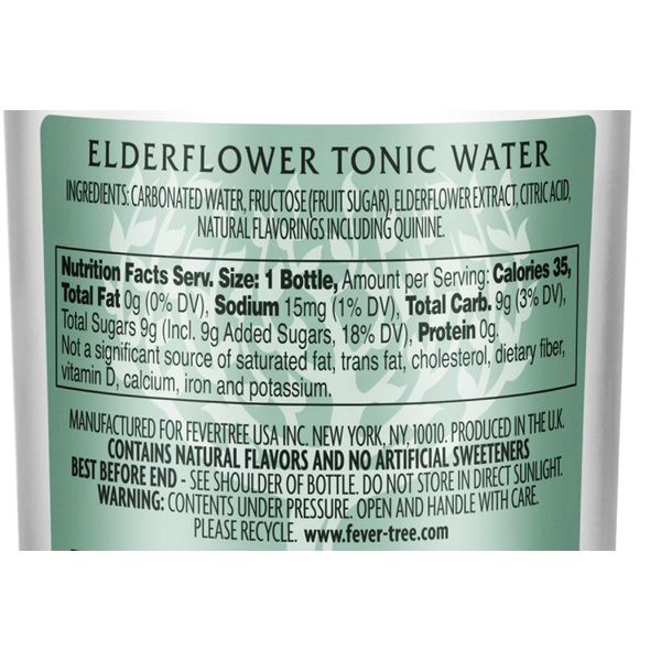 Fever-Tree Elderflower Tonic Water 4x200ml
